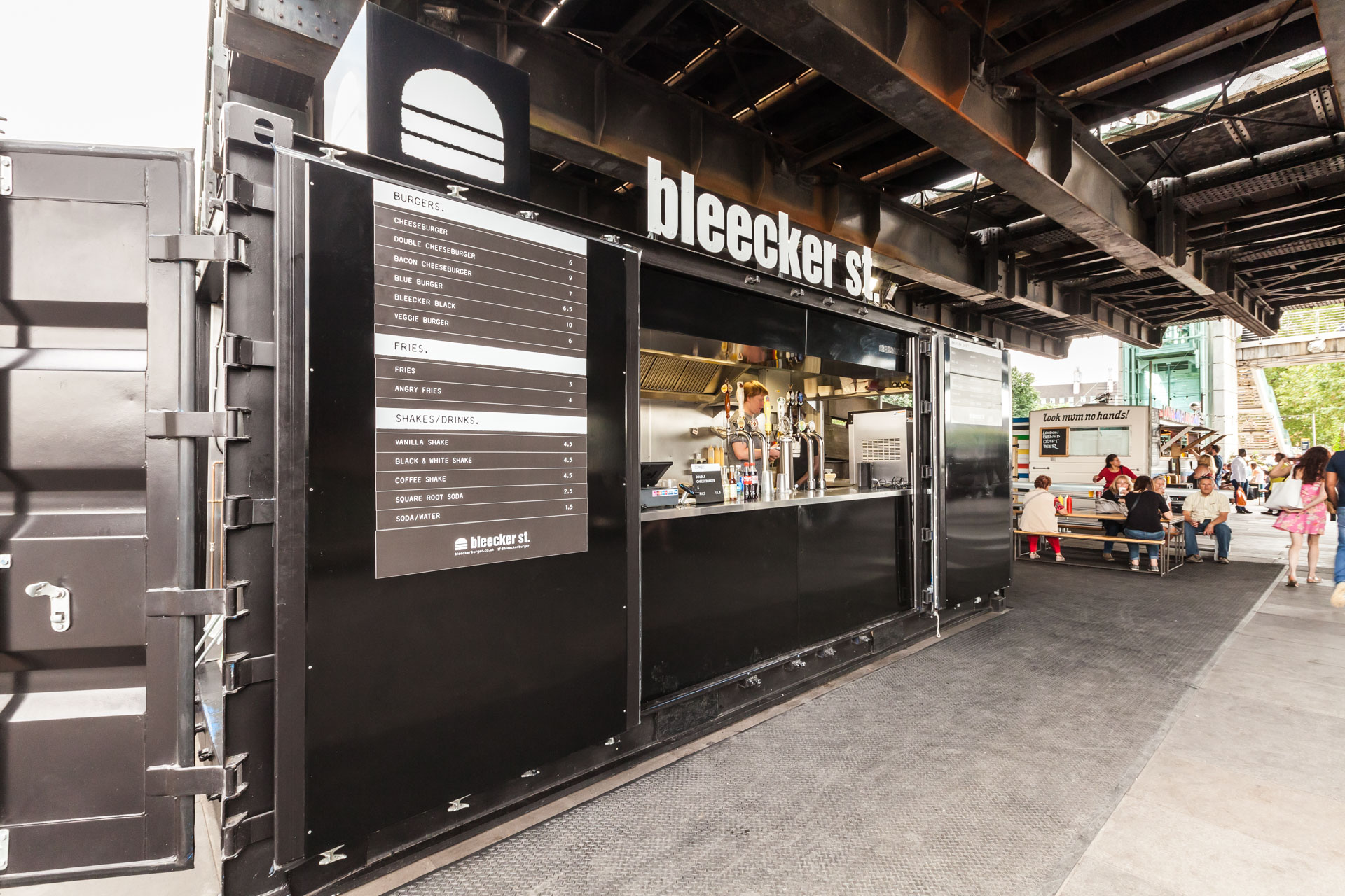 BURGER FOOD CONTAINER WITH MENU DESIGN IN LONDON