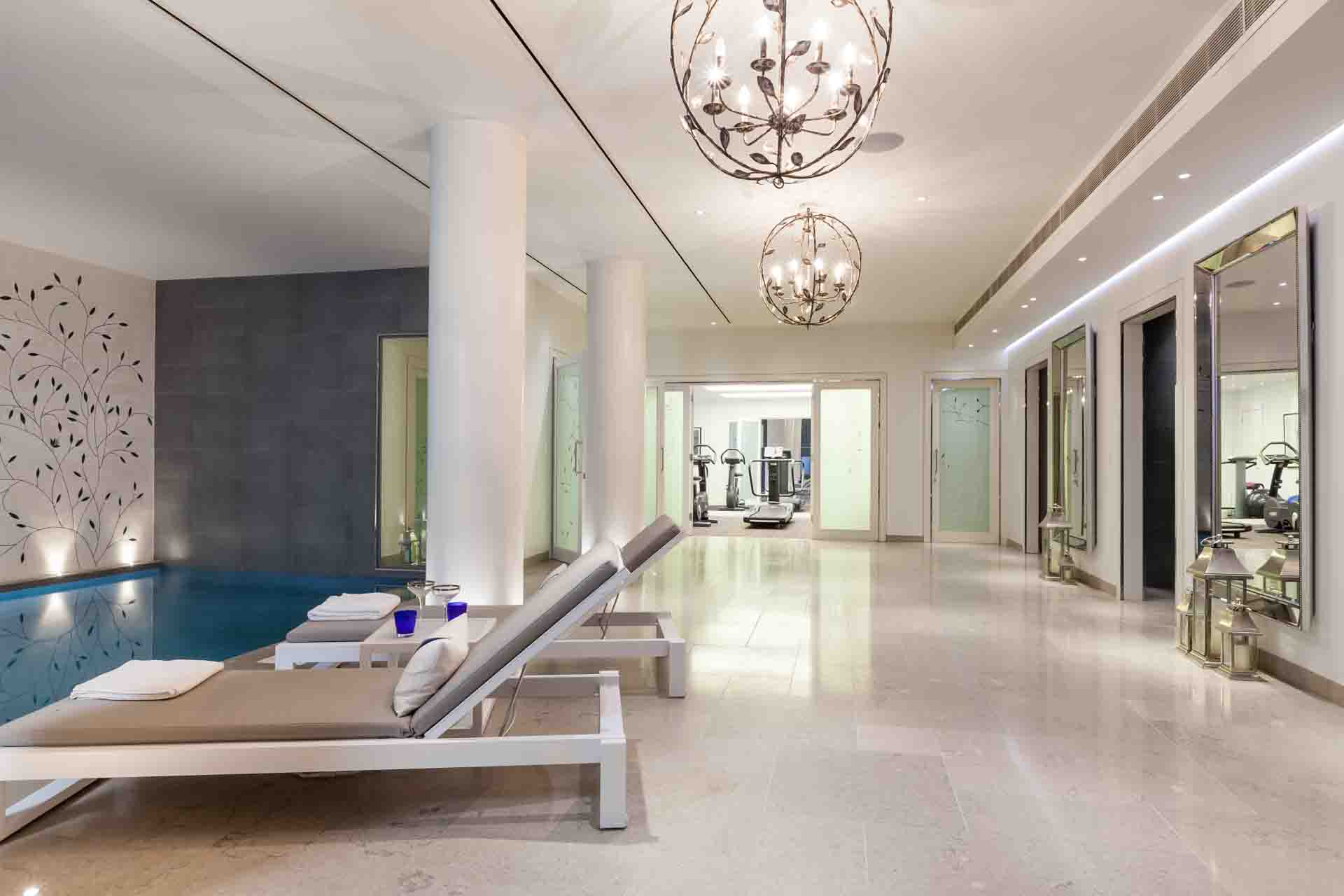 luxury Basement swimming pool with gym